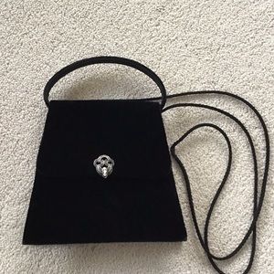 Black velvet purse